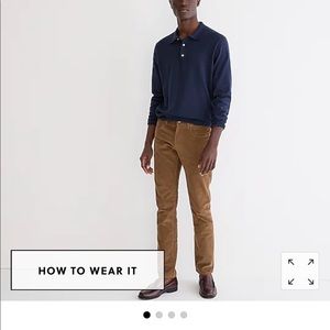 J Crew 484 Slim Brown/Khaki Corduroy